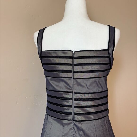 Alex Evenings Shimmer Bandage Built In Bra Fit And Flare Midi Gown Dress Sz 8 - Picture 5 of 12